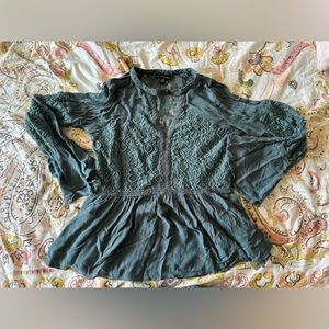 Teal Lacey American eagle Outfitters Top